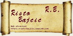 Risto Bajčić vizit kartica